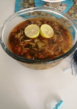 عکسی از دستور سوپ رشته دلچسب