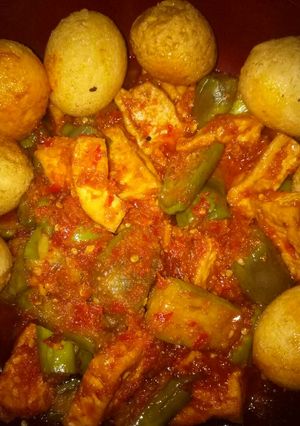 Foto resep Balado telor tahu terong