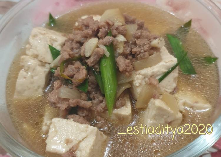 Resep Sup Tahu Daging Cincang Yummy 🥣 Anti Gagal