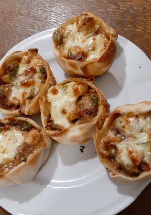 Una foto de Canastas de pollo a la mostaza