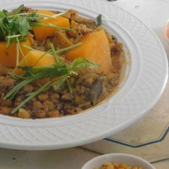 A picture of Poosani koottu (Pumpkin) South Indian.