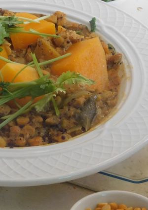 A picture of Poosani koottu (Pumpkin) South Indian.