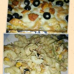 Chicken olives baked pasta A picture of Chicken olives baked pasta.