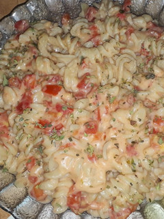 Una foto de Fideos con salsa blanca