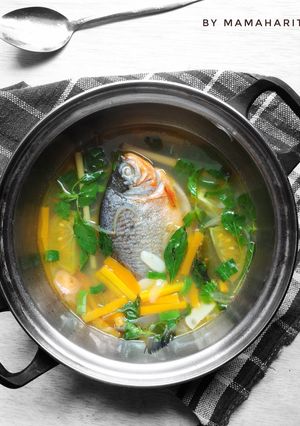 Foto resep Ikan Bawal Kuah Kemangi (menu anak)