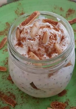 A picture of Tender coconut figs yoghurt parfait.