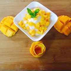 A picture of Mango shrikhand (Matho).