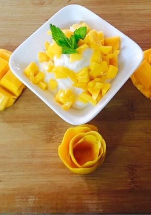 A picture of Mango shrikhand (Matho).
