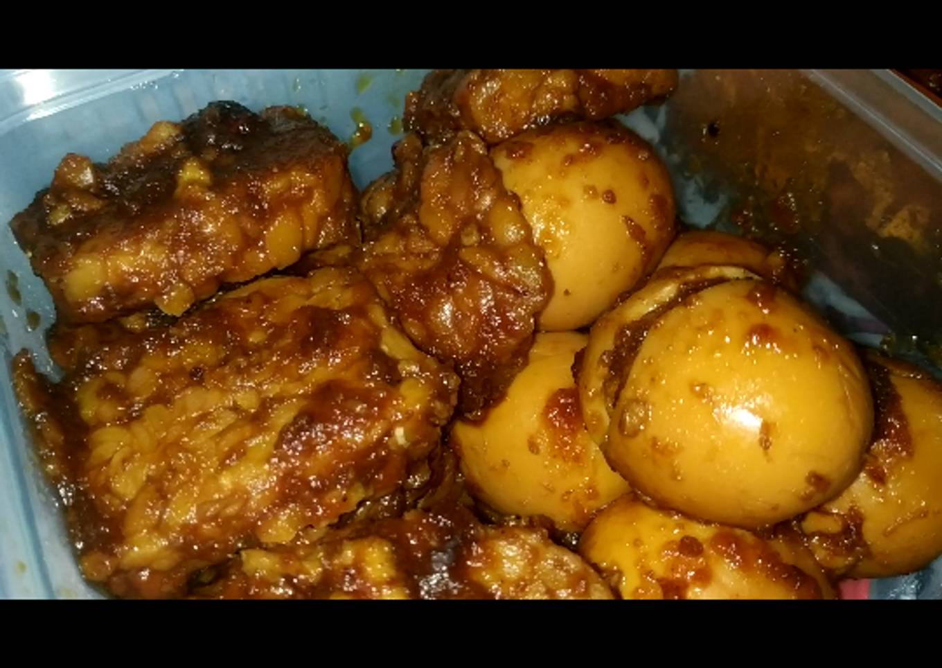 Tahu Tempe Telur Bacem