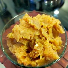 A picture of Quick Moong dal Atta Halwa.