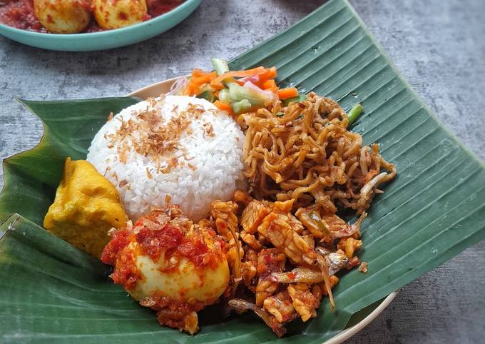 Resep Nasi Lemak khas Malaysia (menu utama sambal telur dan pelengkap lainnya) oleh Hadleny Kitchen - Cookpad
