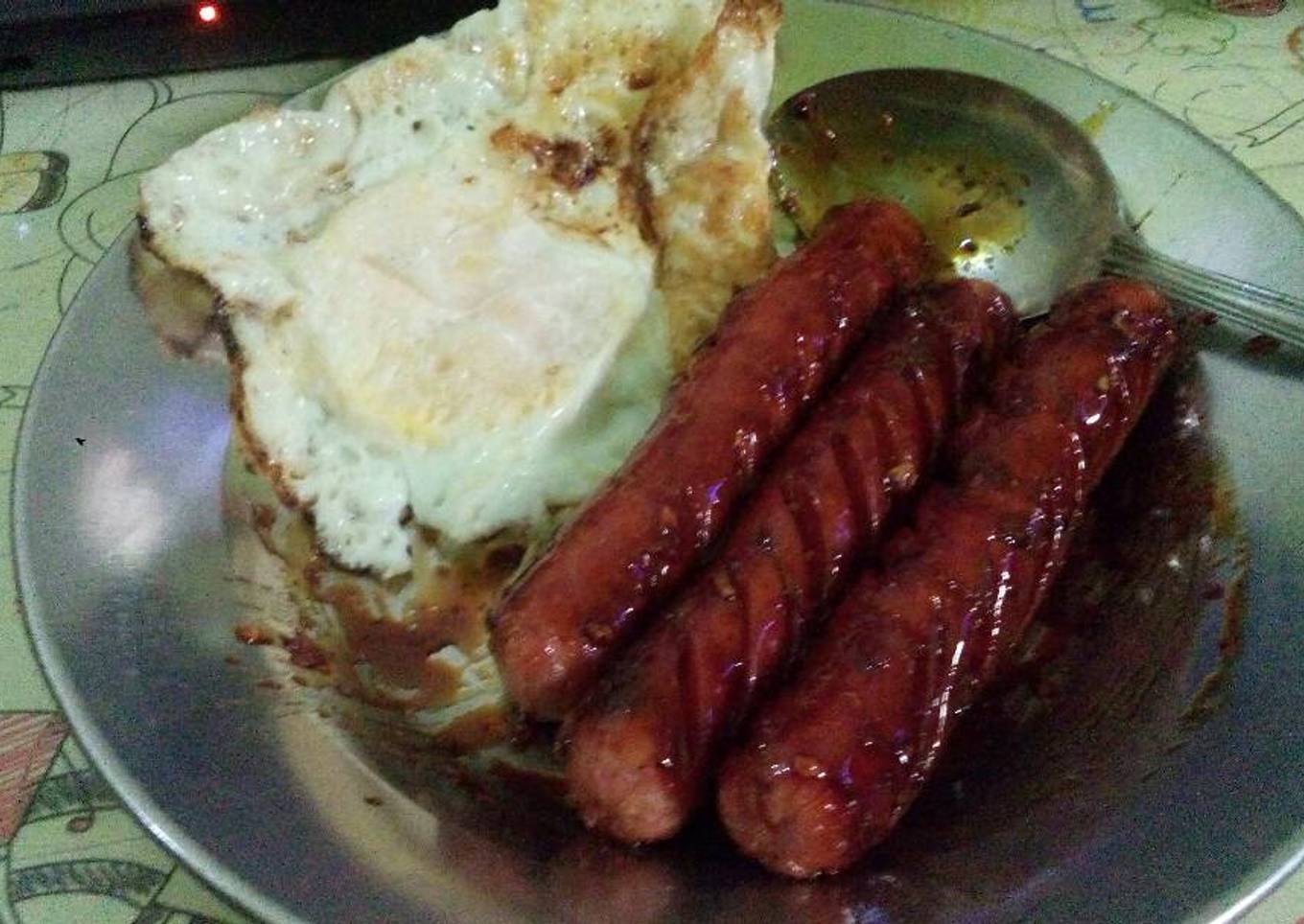 Sosis panggang pedas manis
