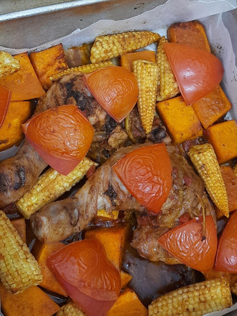 Cara Membuat Panggang Ayam dan Vegetable bumbu bawang tomat simple Bahan Sederhana