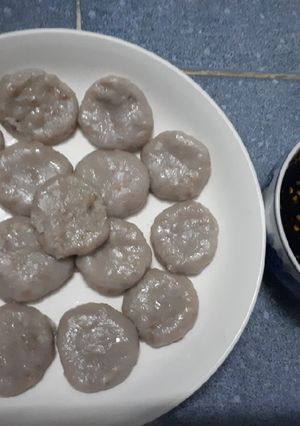 Hình của món Bánh ít khoai môn trần.