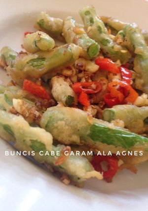 Foto resep Buncis Cabe Garam ala Agnes