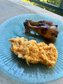 Una foto de Puré de batata /boniato y patata en microondas: fácil y rápido, listo en 13 minutos - Batch cooking