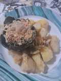 Alcauciles rellenos con papas