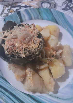 Una foto de Alcauciles rellenos con papas