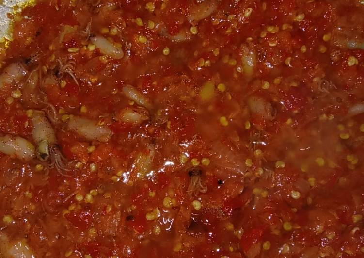 Resep Sambal baby cumi yang Lezat