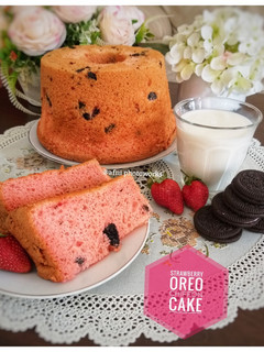Foto resep Strawberry Oreo Chiffon Cake ☆Minggu12☆