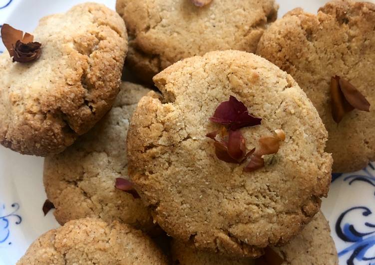 Steps to Make Super Quick Homemade Rose and cardamom cookies - vegan