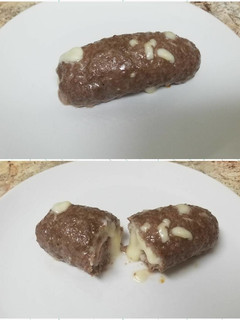 Una foto de Rollo de carne molida relleno con jamón y queso