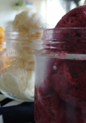 Una foto de Sorbete (nieve) de frutas