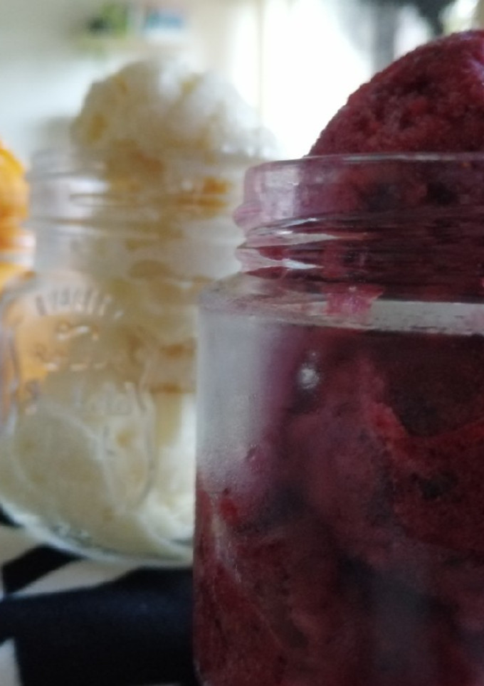 Una foto de Sorbete (nieve) de frutas