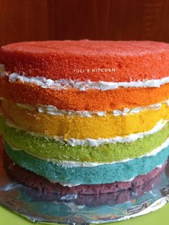 Foto resep Rainbow Cake HBD