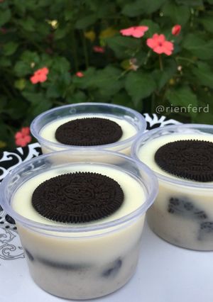Foto resep Oreo Milk Pudding / Puding Susu Oreo