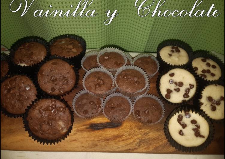 Cupcakes de Vainillas y Chocolate con Chips🧁