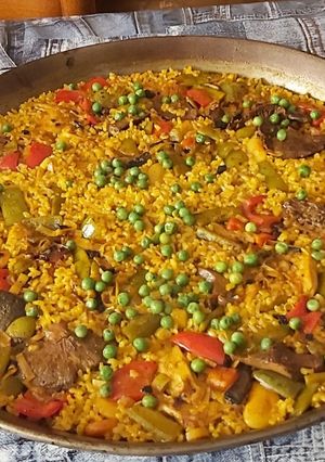 A picture of Vegan Valencian Paella.