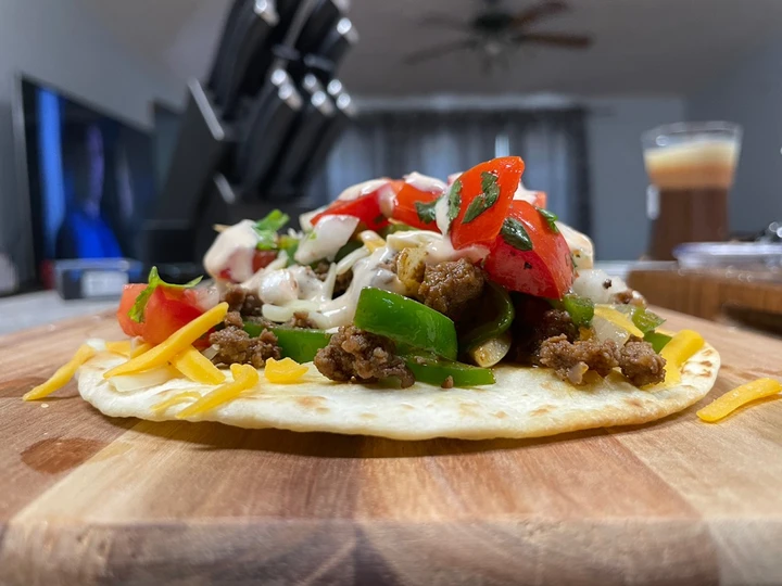 Easy Ways Prepare Recipes Beef &amp;amp; Cheese Tostada the So Delicious So Delicious.