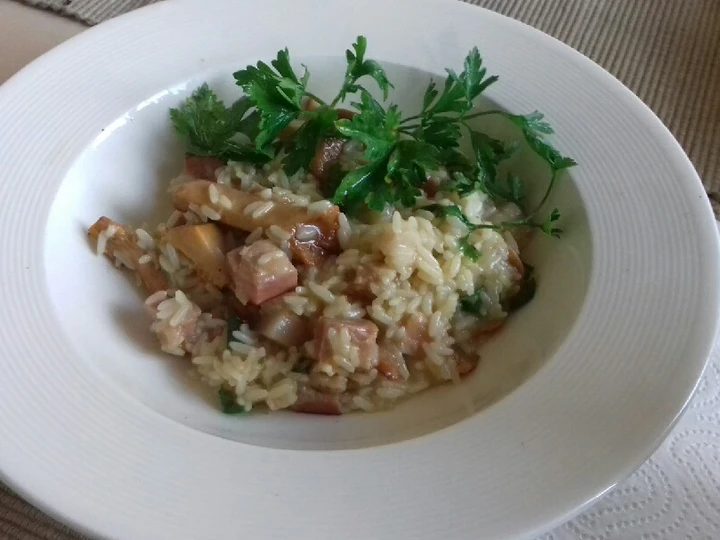 Recipe Risotto with pancetta and chanterelles the  Makes Drooling You can take Joss in your mouth
