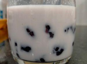 Hình của món Sữa tươi trân châu khoai lang tím.