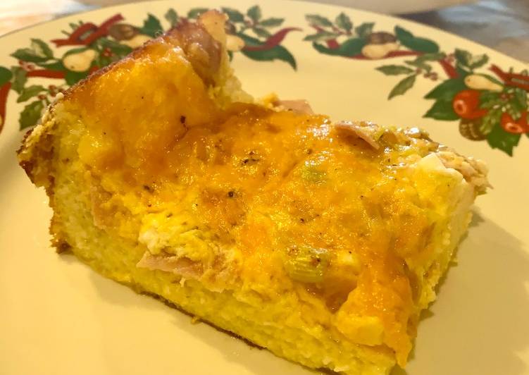 Steps to Make Quick Ham and Cheese Strata