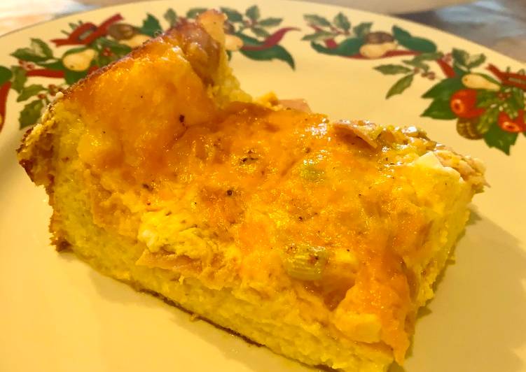 How to Make Quick Ham and Cheese Strata