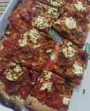 Pizza fit (base 3 harinas)