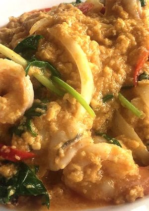 รูปของ กุ้งผัดผงกะหรี่
