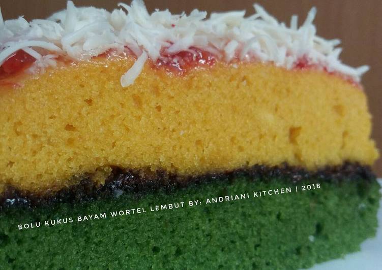 Bolu kukus bayam wortel