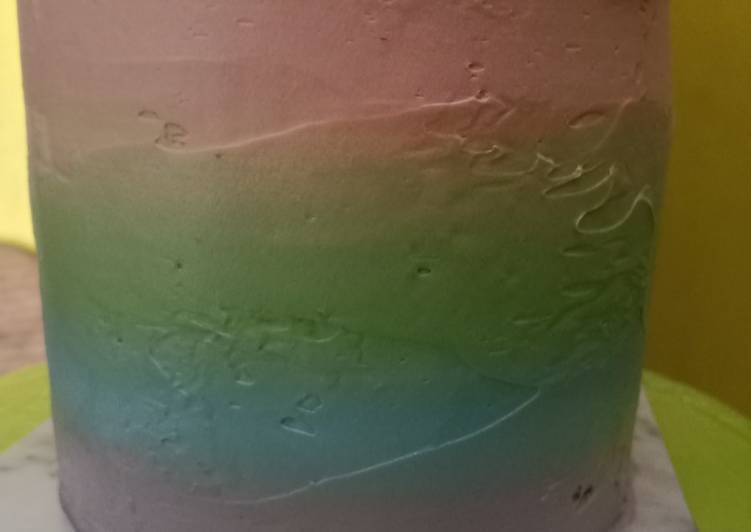 Rainbow Cake Kukus 🌈