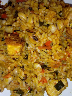 A picture of Rice and Beans Jollof.