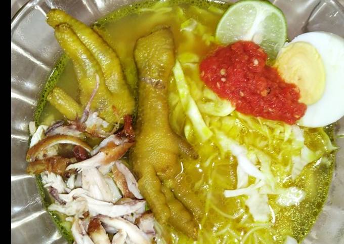 Soto ayam sambal dadakan