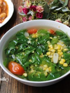 Foto resep Sayur Bening Bayam Jagung