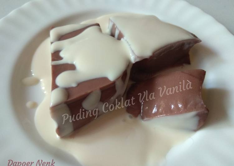 Puding Coklat Vla Vanila
