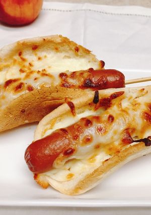 Hình của món Bánh mì xúc xích nướng cheese / Air Fryer.