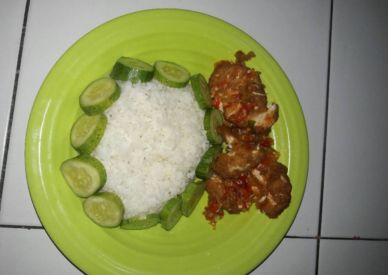 Ayam geprek sederhana