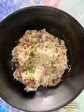 Risotto con hongos porcón