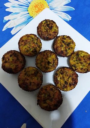 Una foto de Muffins de verduras y arroz