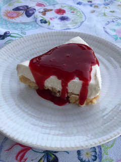 Una foto de Cheesecake helado vainilla frambuesa